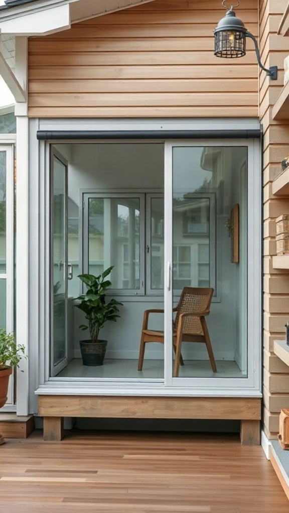住宅と庭をつなぐサンルームのイメージ（説明用のイメージ）