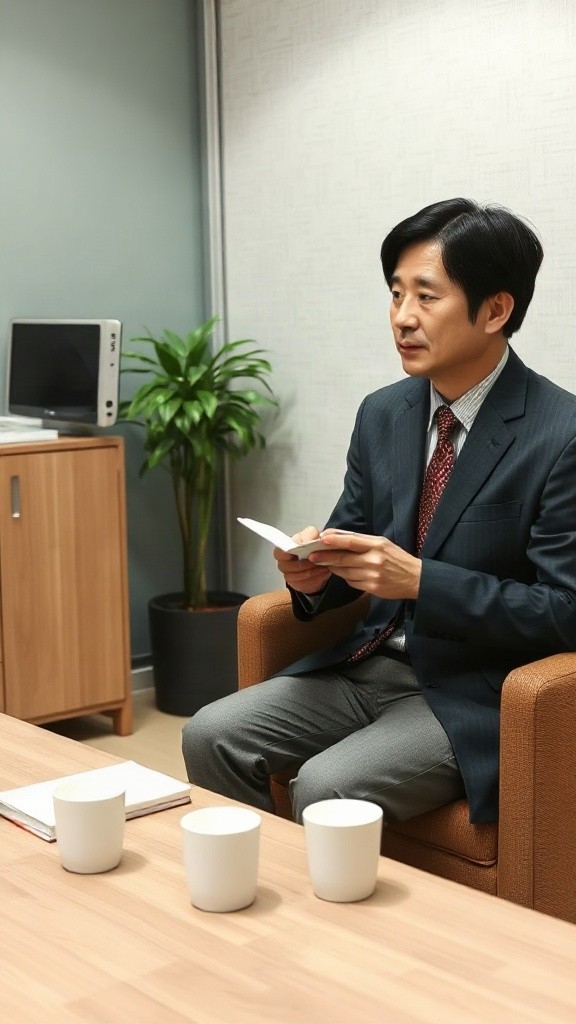 退職に関する書類と貸与品を整理するイメージ