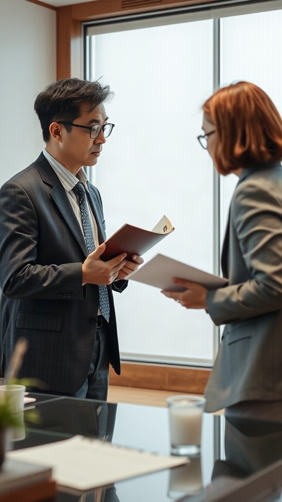 相談に持参する通知をまとめるイメージ